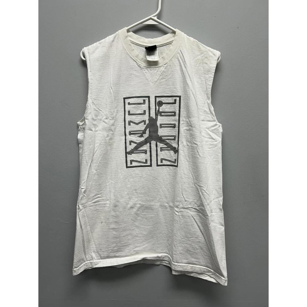 Vintage Y2K Jordan Sleeveless White Graphic Tank Top